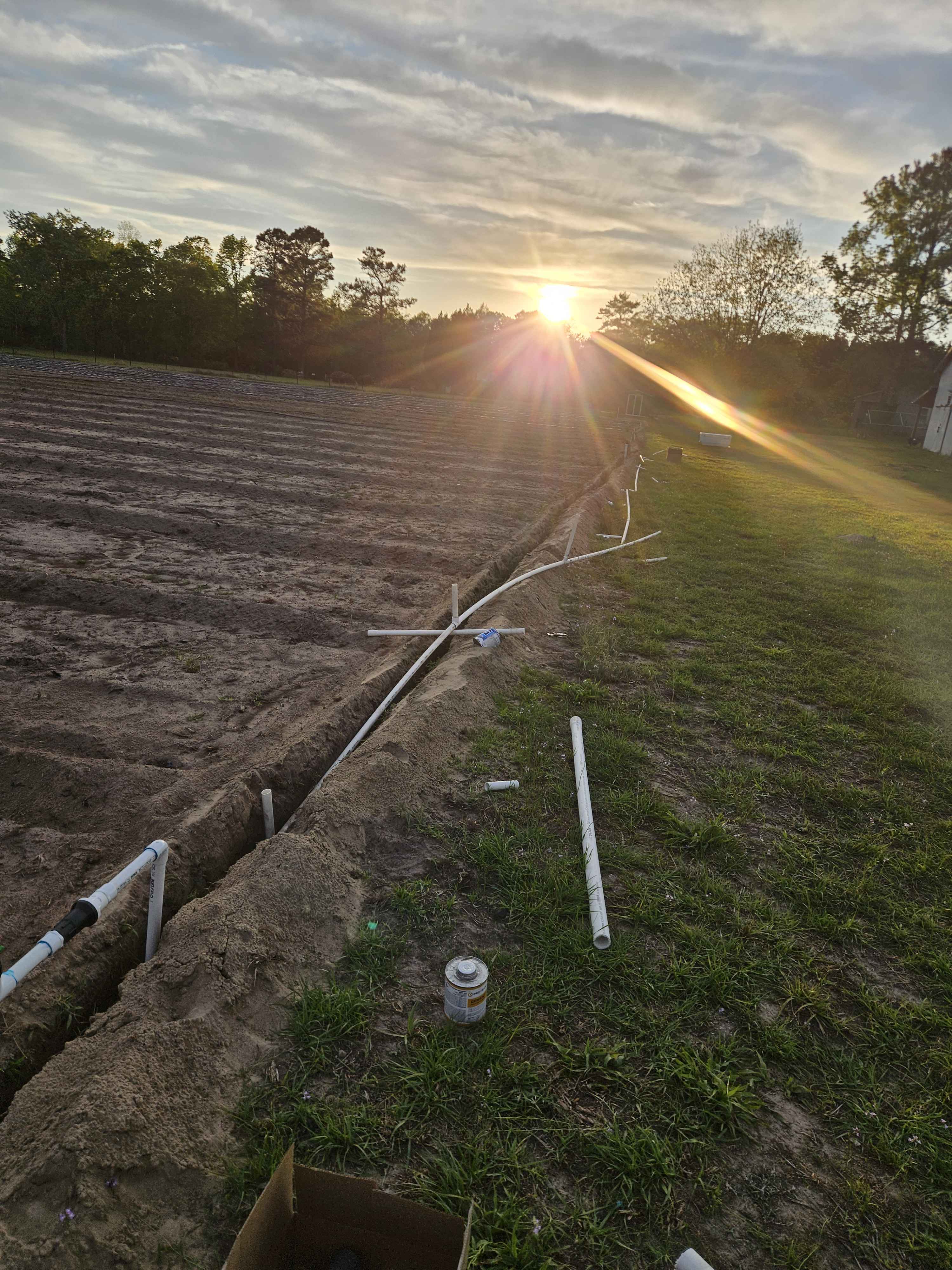 Drip irrigation system pipe installation Charleston SC by R&F Irrigation